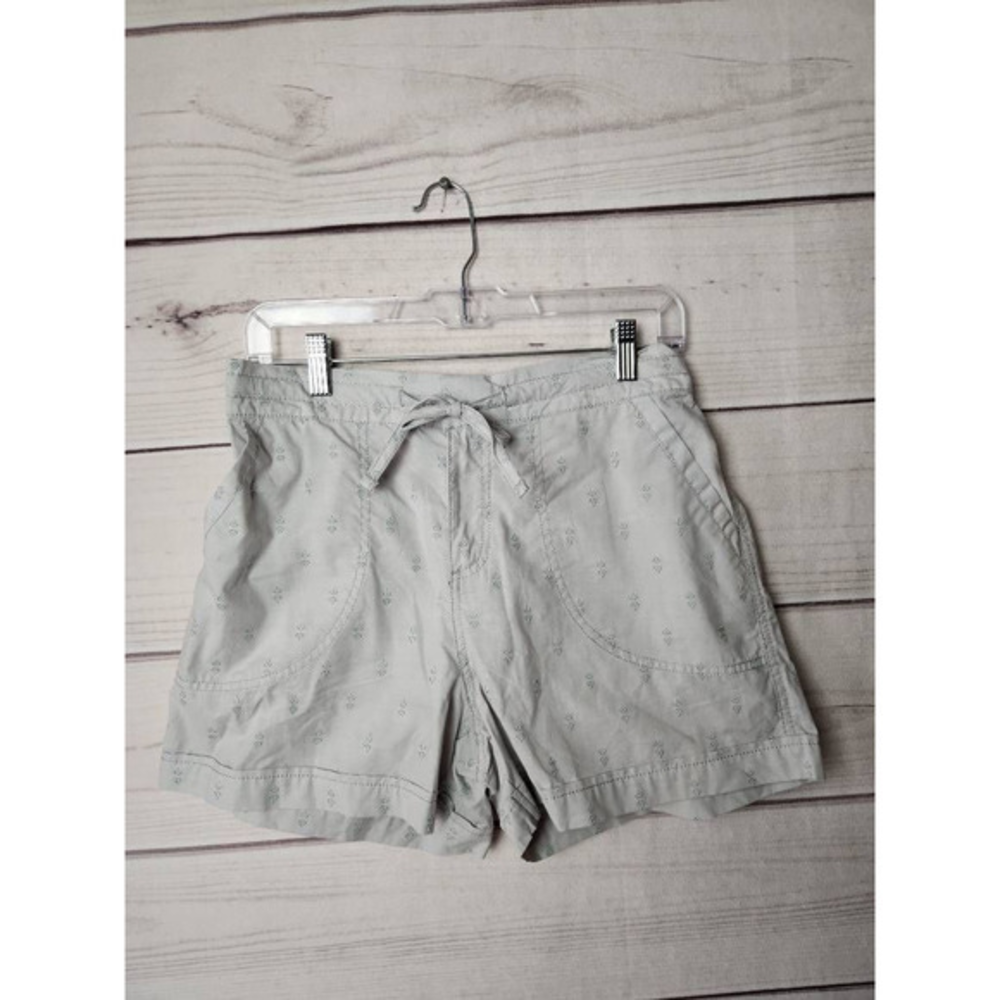 Mountain And Isles Womens Casual Shorts Cloudy Gray Pockets Embroidered M‎ New
